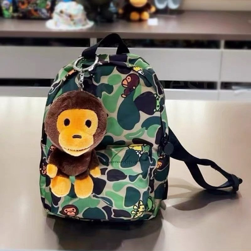 Bathing Ape Bape Bag Camouflage Little Monkey Backpack Small School Bag Backpack Female