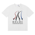 Rhude T Shirt Ski Theme Letter Print Short Sleeve T-Shirt