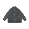 Unisex Jacket Retro Lapels Coat Denim Jacket Loose-Fitting Denim Clothes