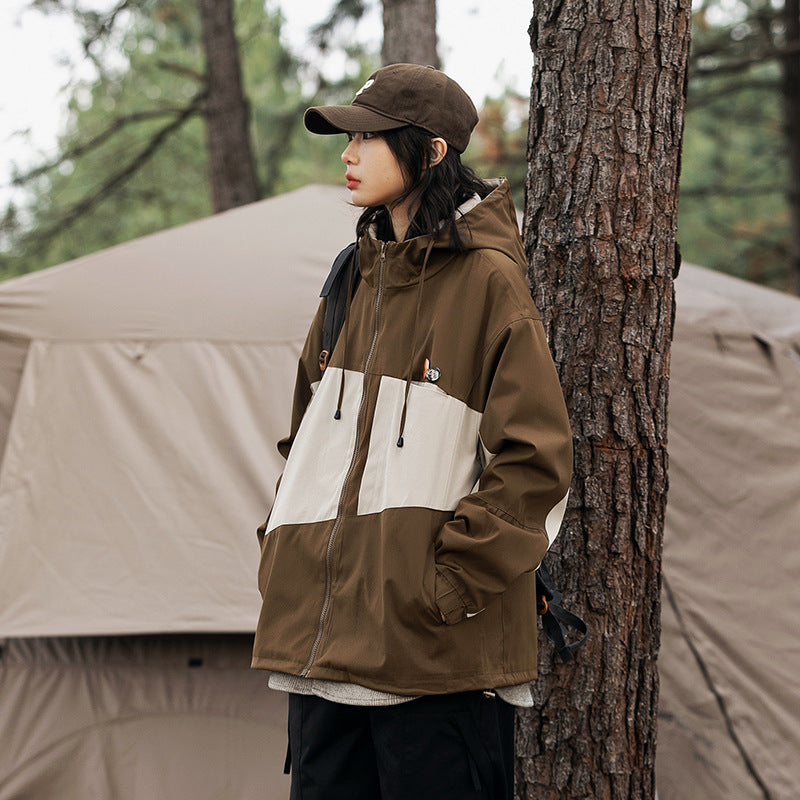 Unisex Jacket Men's Assault Jacket Loose Casual Hooded Coat Multicolor Jacket