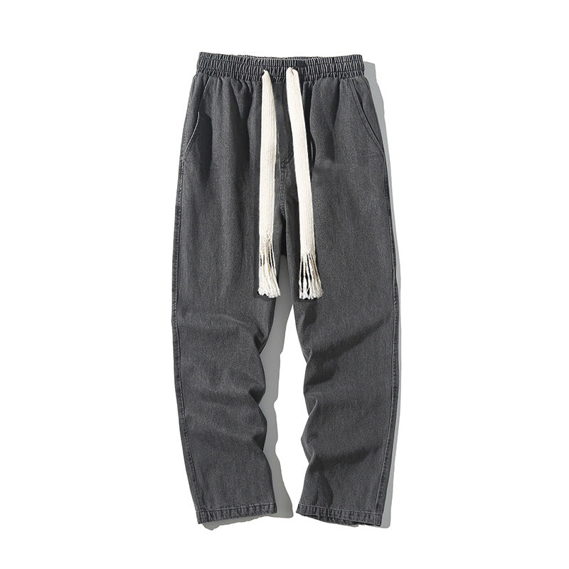 Men Jeans Baggy Straight Trousers Casual Trousers