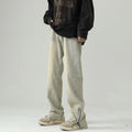 Men Jeans Retro Washed Worn Jeans