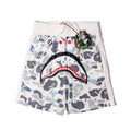 Bathing ape Bape Shorts Camo luminous shark mouth shorts five-point pants straight beach pants