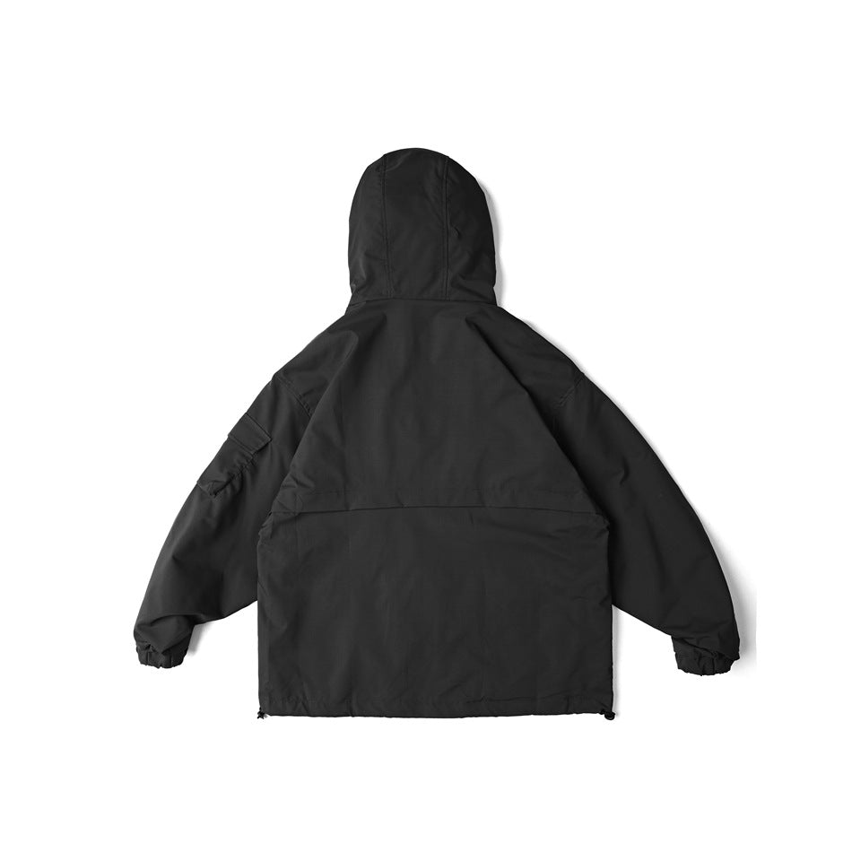 Unisex Jacket Zipper Decorations Hooded Hooded Jacket Men's Jacket Coat