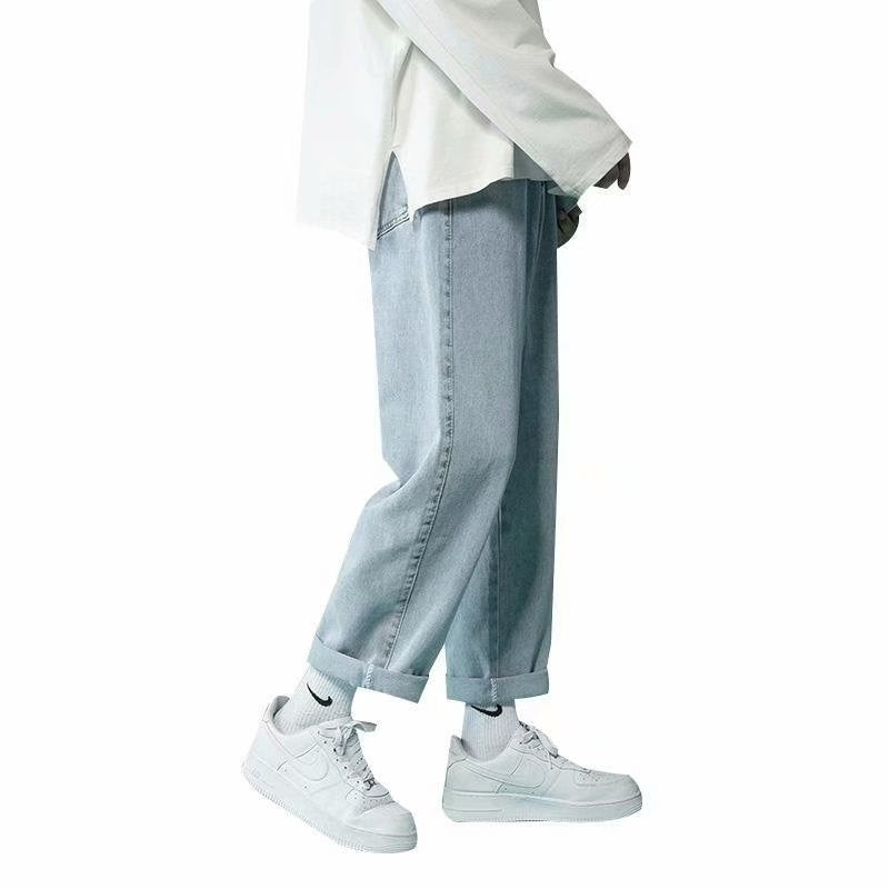 Men Jeans Summer Loose Straight Casual Pants