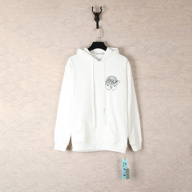 OW  hoodie palm arrow print hoodie