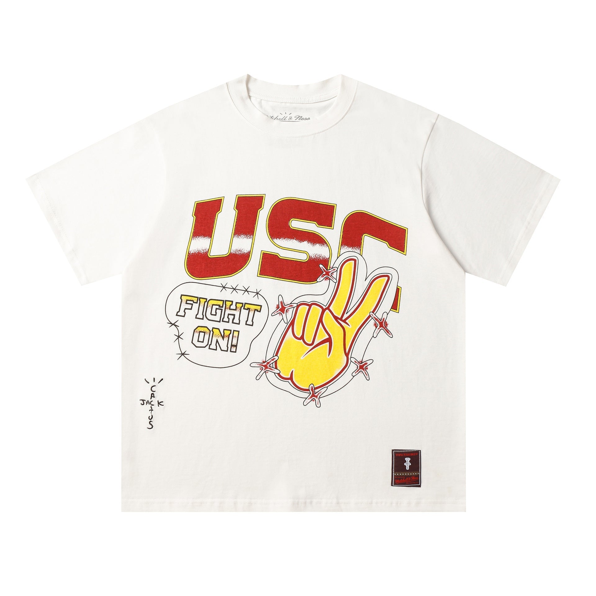 Travis Scott T-Shirt TRAVIS SCOTT CACTUS JACK Embroidery Crew Neck Short Sleeve T