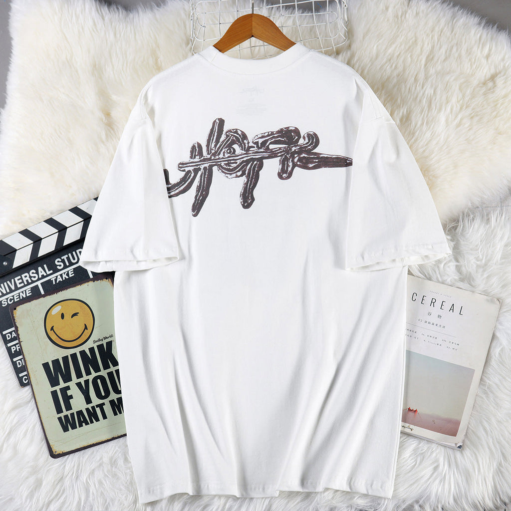 Travis Scott T-Shirt TRAVIS SCOTT CACTUS JACK Loose Crew Neck Short Sleeve