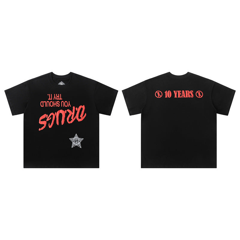 Travis Scott T-Shirt Travis Scott FW24 DAYS BEFORE RODEO Vintage T-Shirt Short Sleeve