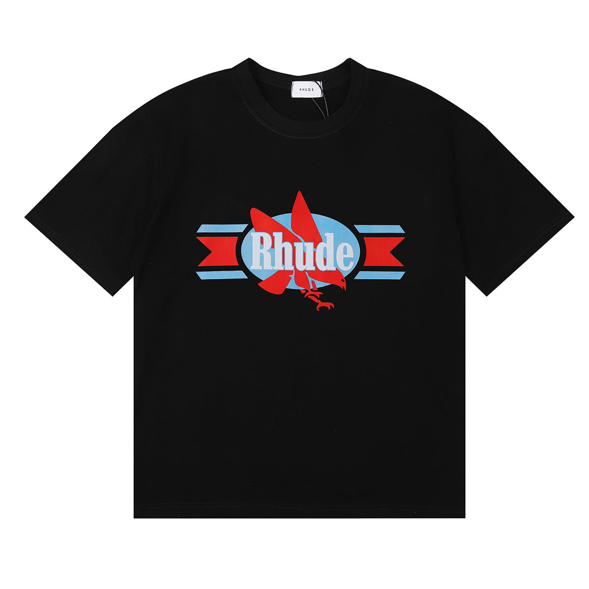 Rhude T Shirt Sailing Letter Coconut Logo Short Sleeve T-Shirt