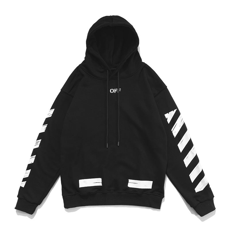OW hoodie empty arrow pattern pullover