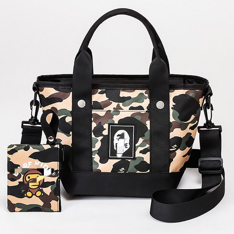 Bathing Ape Bape Bag Ape Camo Tote Bag Wallet Two-piece Set