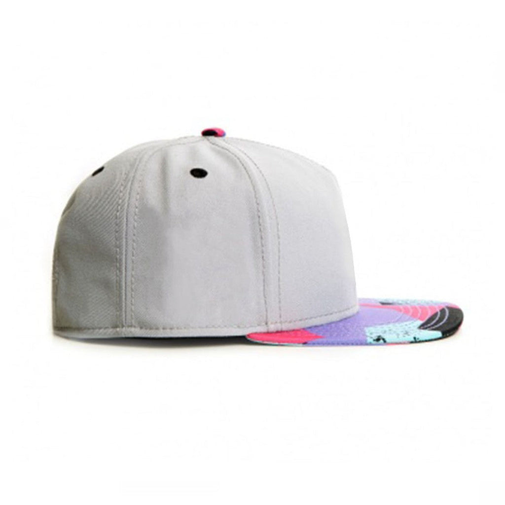 Trendy flat brimmed snapback hats external iron label