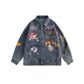 Unisex Jacket Retro Washed Denim Jacket Men and Women Couple Spring and Autumn Coat