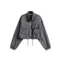 Unisex Jacket Stand Collar Jacket Sun Protection Top Women's Short Sports Jacket