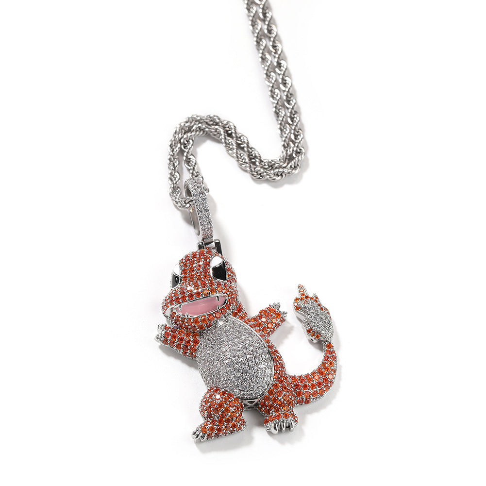 Jewelry Cartoon Dragon Pendant Copper Micro Zircon Animal Pok¨¦mon Spectrum