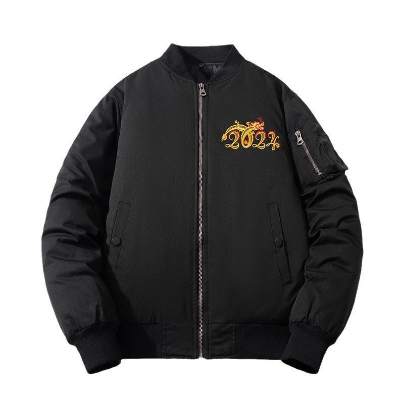 Mens Vintage Jackets Embroidered Autumn/Winter Flight Clips Baseball Uniforms