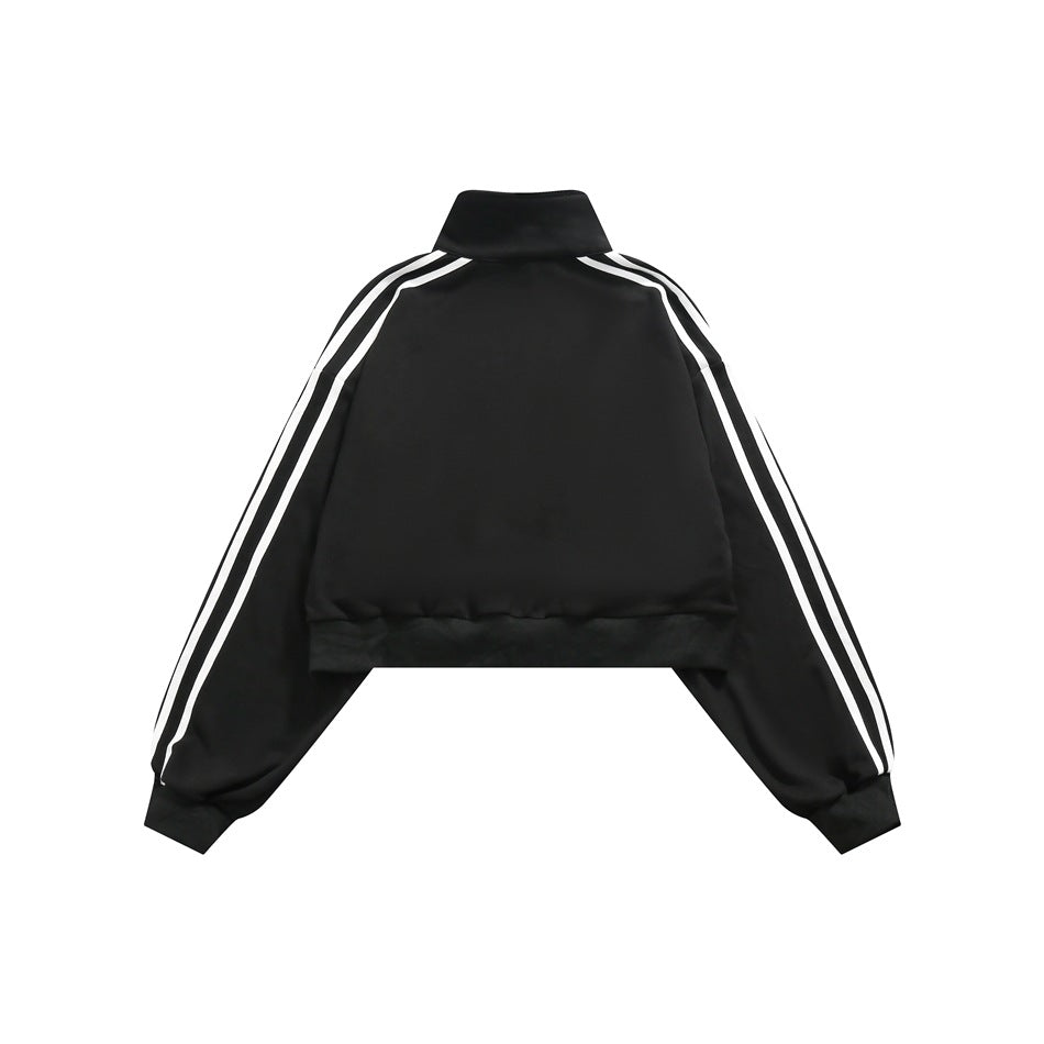 Unisex Jacket Vintage Top Sports Coat Stand Collar Jacket