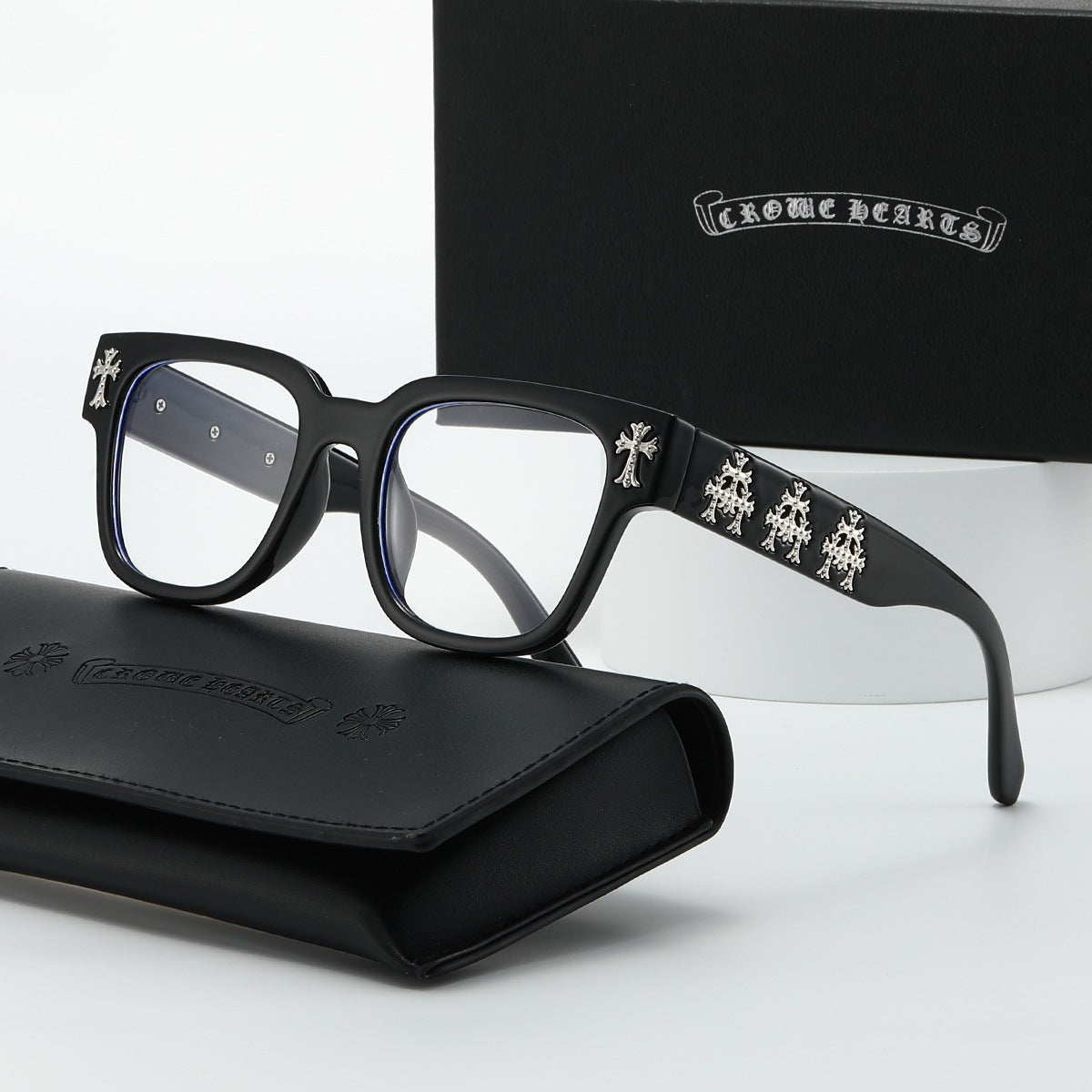 Chrome Hearts glasses box anti-blue flat glasses travel fashion
