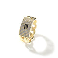 Rings Zircon Ring 14K Gold Full Diamond Cuban Chain Spectrum