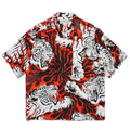 GUILTYPARTIES TIGER Shirts 23SS TIM LEHI Flame Tiger Full Print Hawaiian Short Sleeve Shirt Men