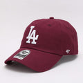 Dodgers and Yankees Baseball Cap 47brand Baseball Cap Female Purplish Red Distressed Vintage Hat Men
