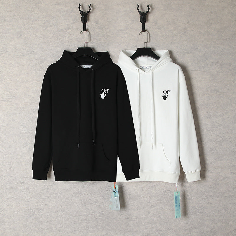 OW  hoodie Color gradual change Arrow pattern Pullover Hood