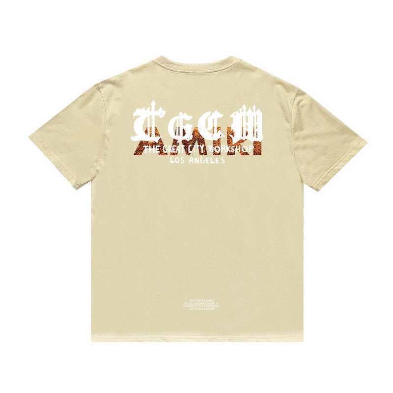Amiri T Shirt Printed Casual Hip Hop round Neck Short Sleeve T-shirt
