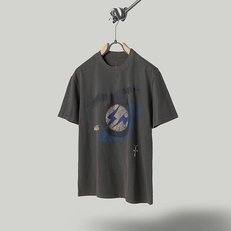 Travis Scott T-Shirt Vintage Loose Short Sleeve T-Shirt