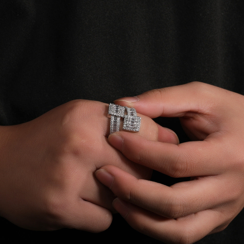 Rings Fashion Hip Hop Ring Microencrusted Zircon Spectrum St. Valentine's
