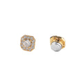 Earrings Snowflake Shape Magnetic Earrings snowflake Spectrum