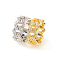 Rings Hip Hop Copper Zircon Cuban Chain Ring St. Valentine's Spectrum