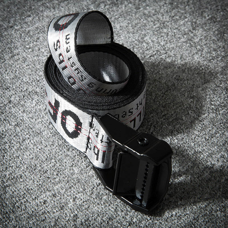 OW  Belts Canvas Belts Hip Hop Embroidery