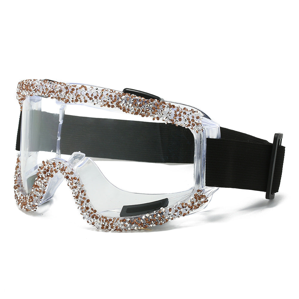Trendy punk glasses sand and dustproof