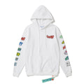 OW  hoodie Slogan Cartoon Arrow Pattern Pullover Hood