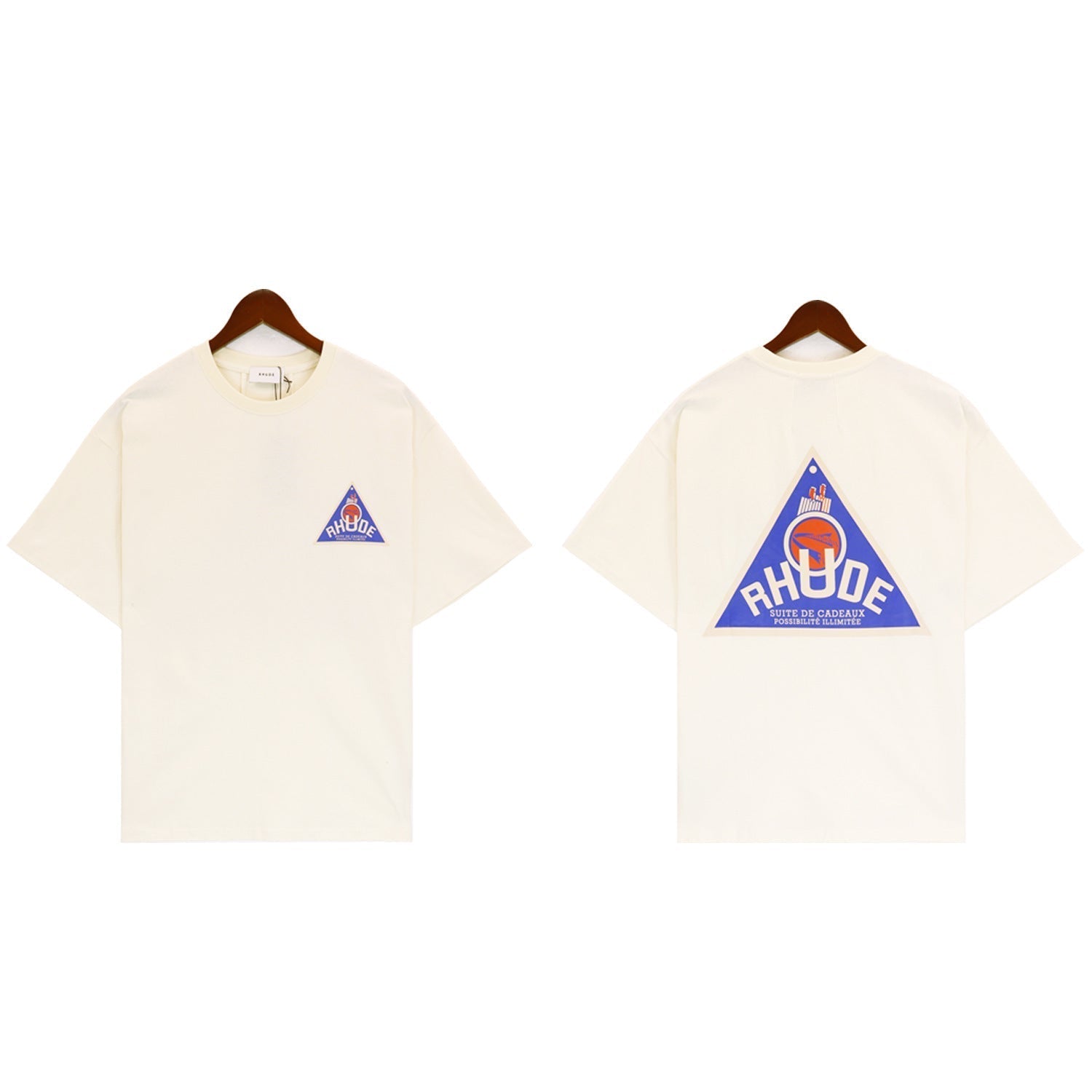 Rhude T Shirt Micro Label Alphabet Slogan Pattern Printed Short Sleeve T-Shirt