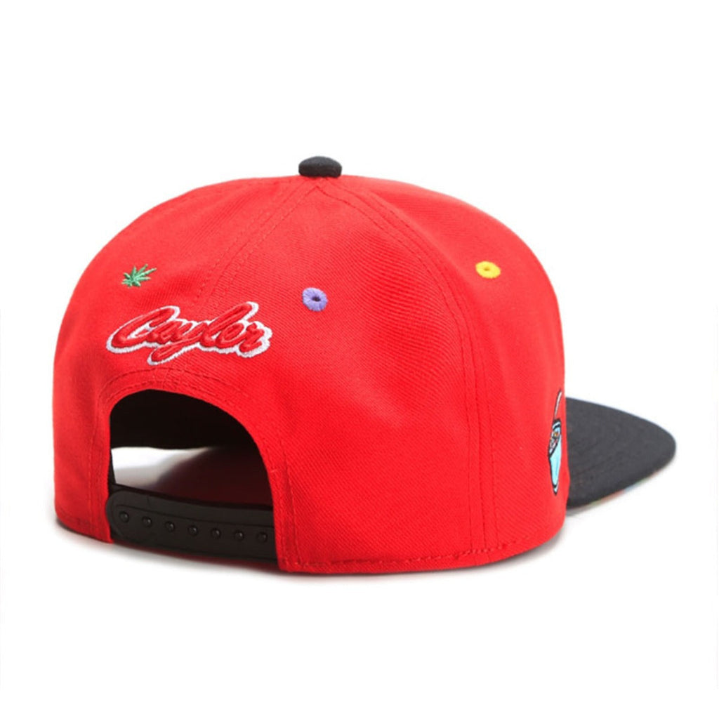 Trendy flat brimmed snapback hats good moodsembroider spring and summer cap