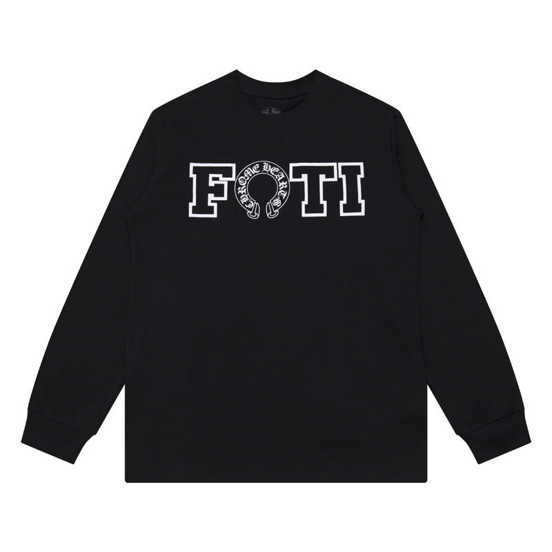 CHH  Heart Long Sleeve Shirt Unisex Fashion Loose Long Sleeve Shirt