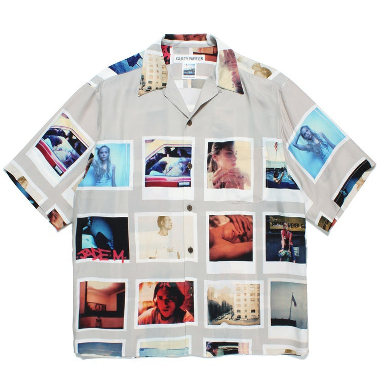 GUILTYPARTIES TIGER Shirts 23ss David Sorenti, printed Hawaiian short-sleeved shirt for men and women