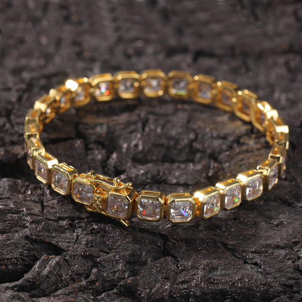 Bracelet Bracelet Copper Zircon Hip Hop Spectrum St. Valentine's
