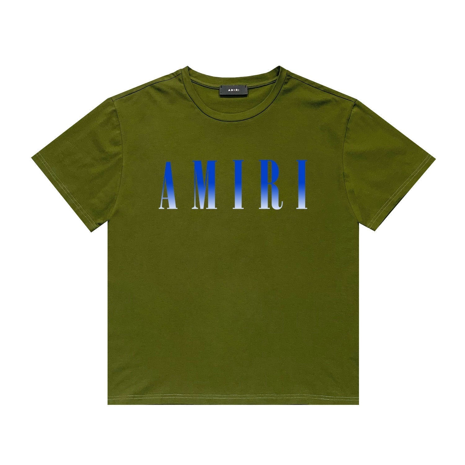 Amiri T Shirt Gradient Letter Flower Casual Hip Hop Short Sleeve T-shirt