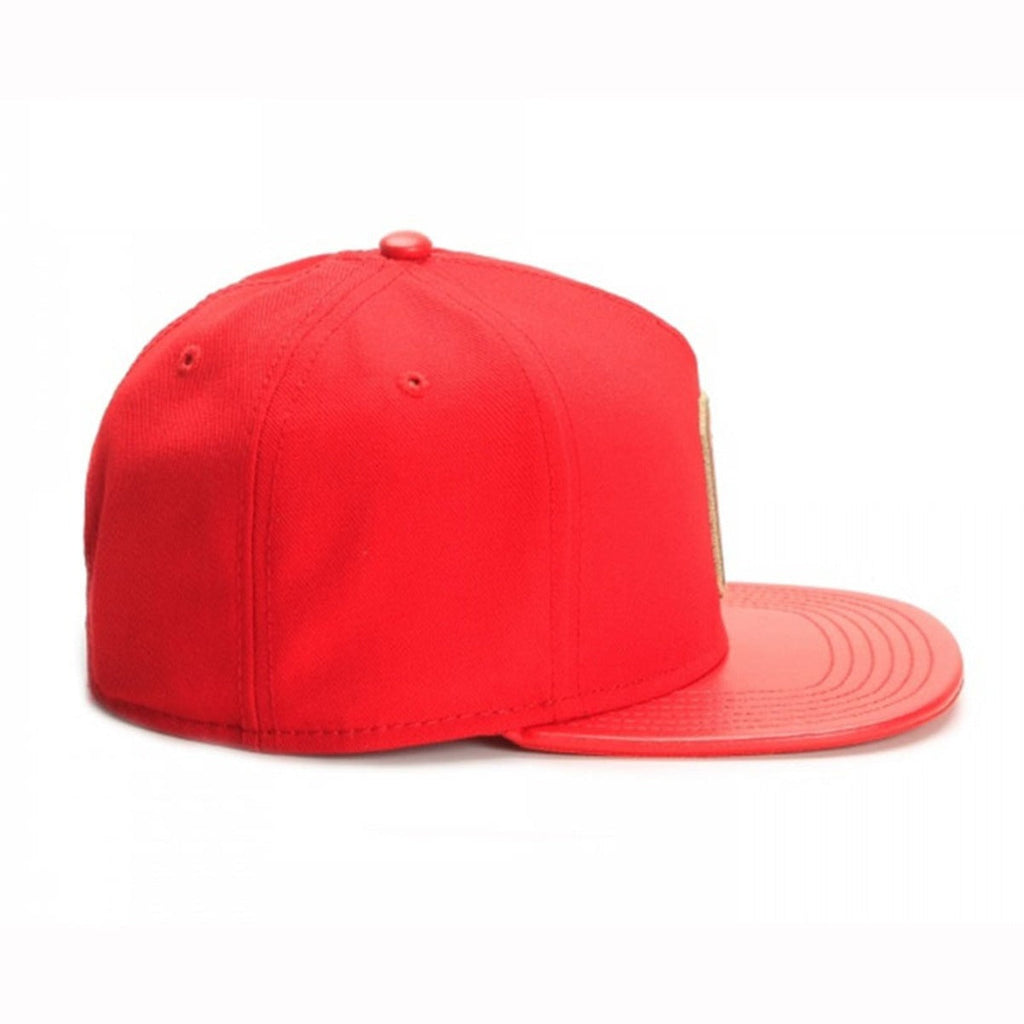 Trendy flat brimmed snapback hats letterc adjustable