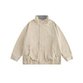 Unisex Jacket Vintage Baggy Coat Men's and Women's Stand Collar Jacket