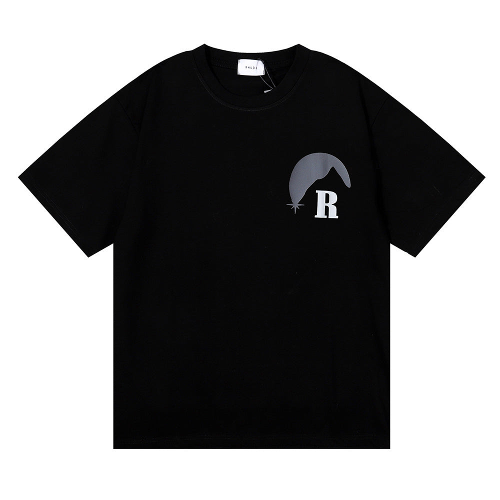 Rhude T Shirt Sunset Design Letter Print Short Sleeve T-Shirt