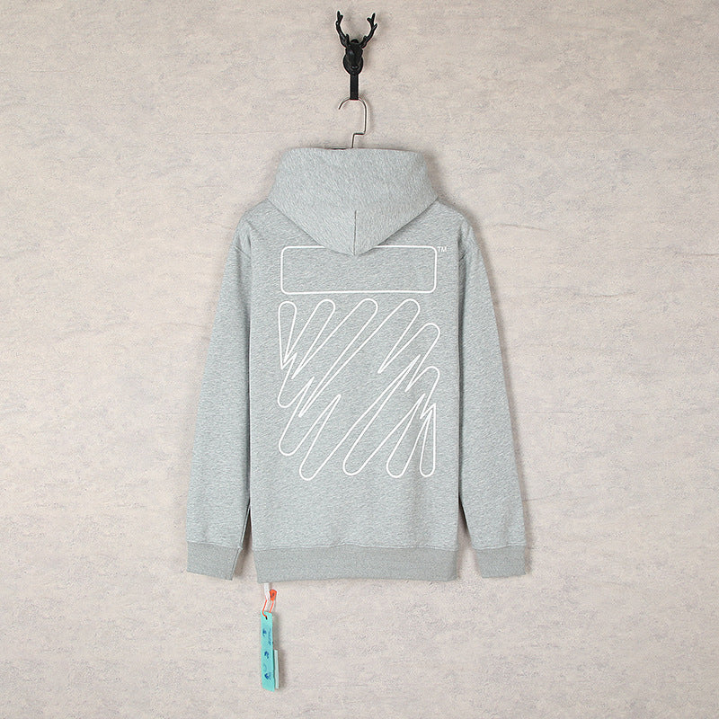 OW  hoodie EKG arrow pattern hooded