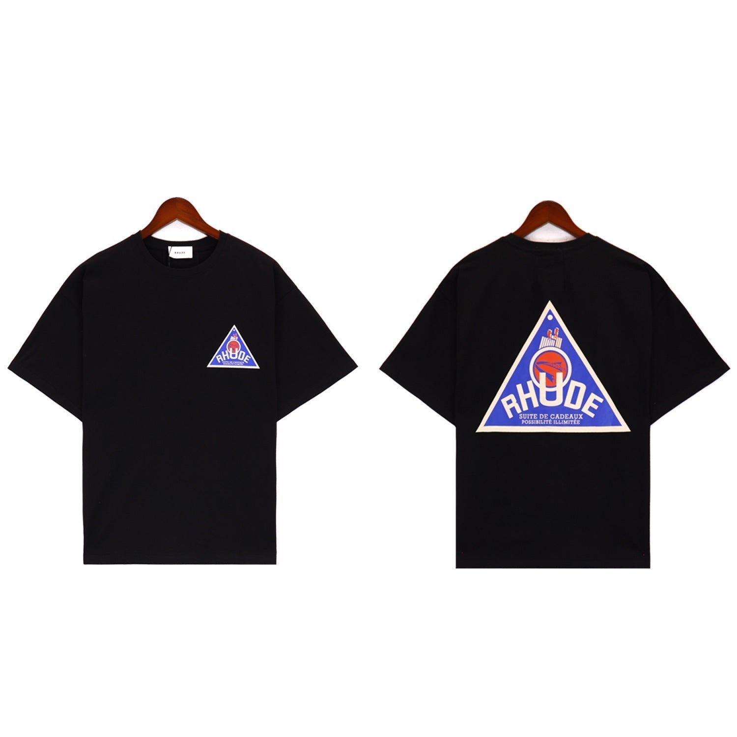 Rhude T Shirt Micro Label Alphabet Slogan Pattern Printed Short Sleeve T-Shirt