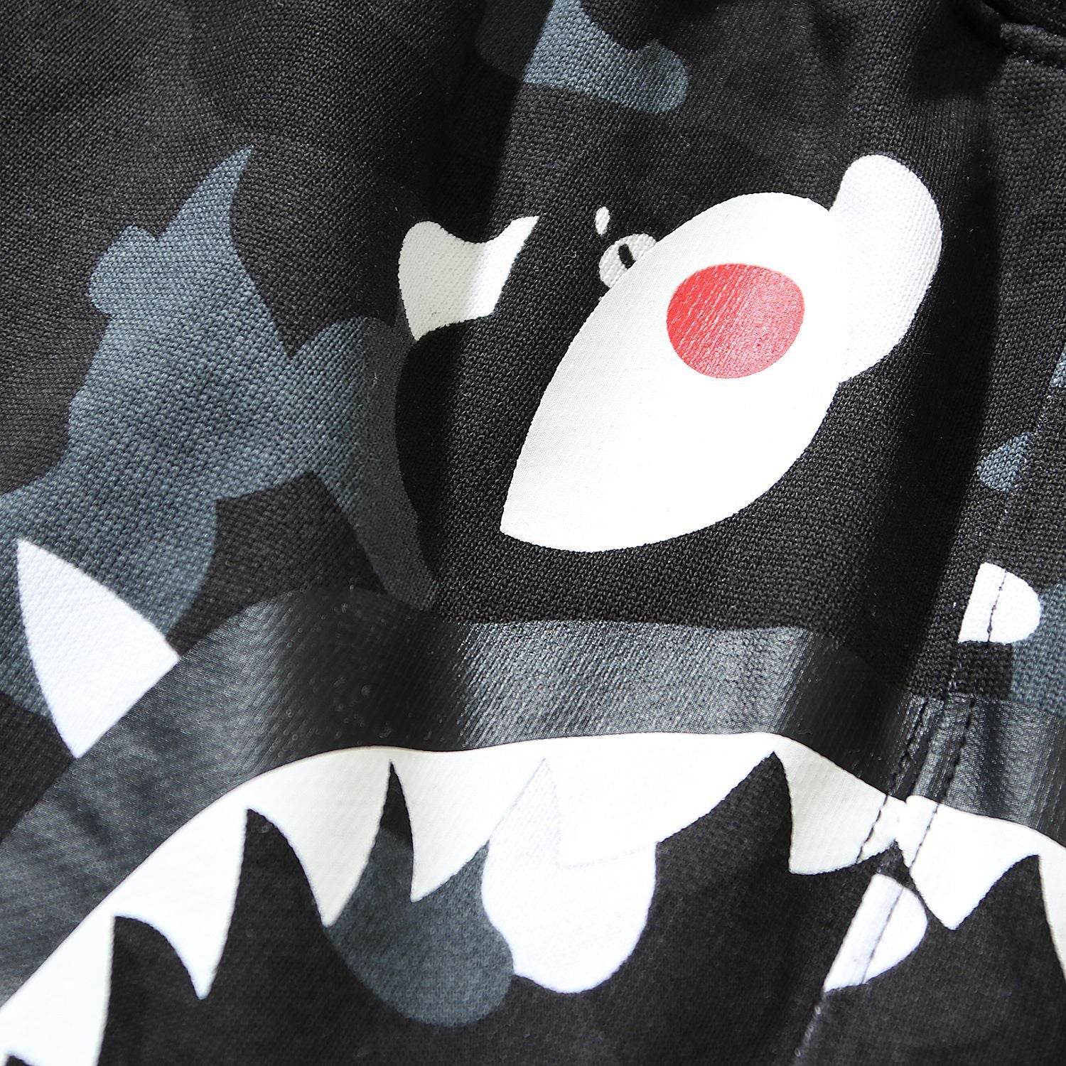 Bathing ape Bape Shorts camouflage luminous shark terry straight beach pants