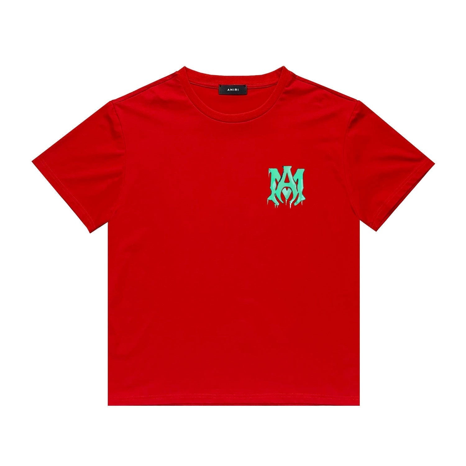 Amiri T Shirt Color Printed Casual round Neck Short Sleeve T-shirt