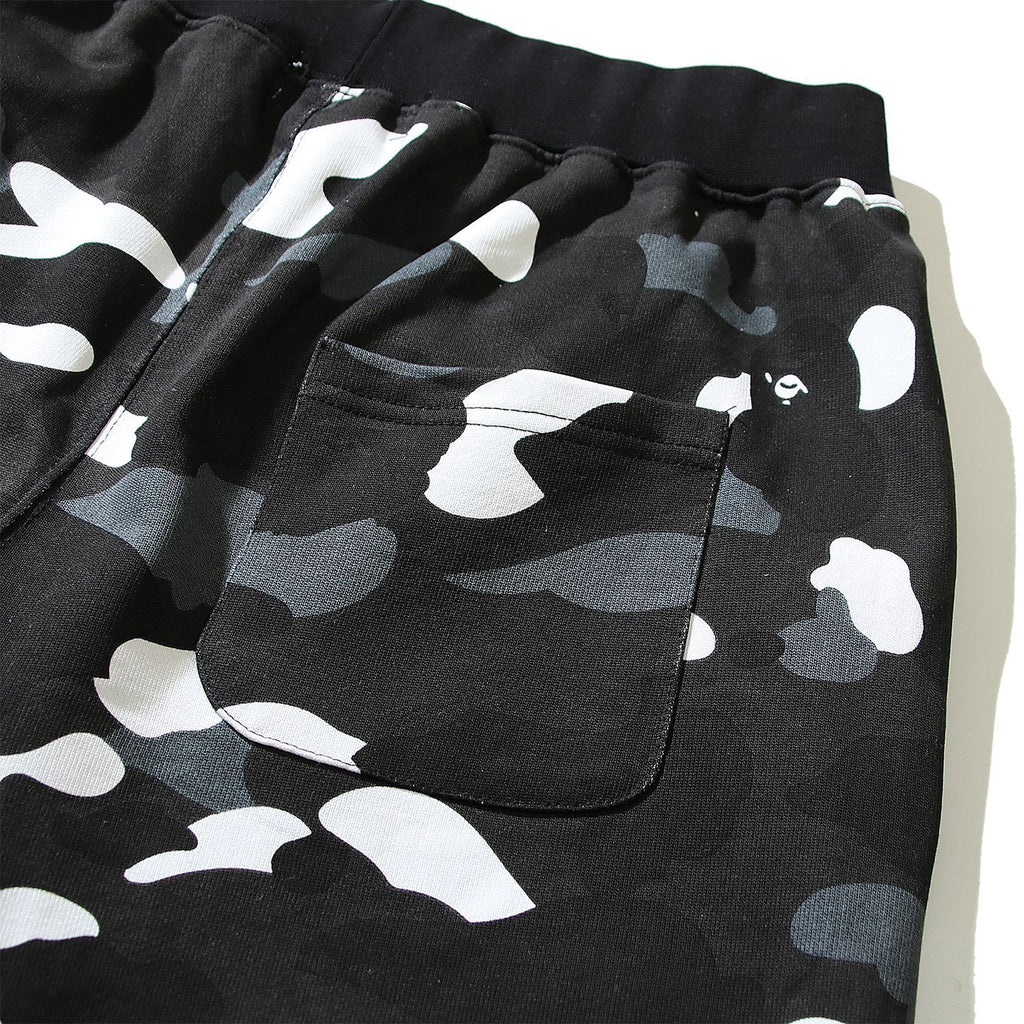 Bathing ape Bape Shorts camouflage luminous shark terry straight beach pants