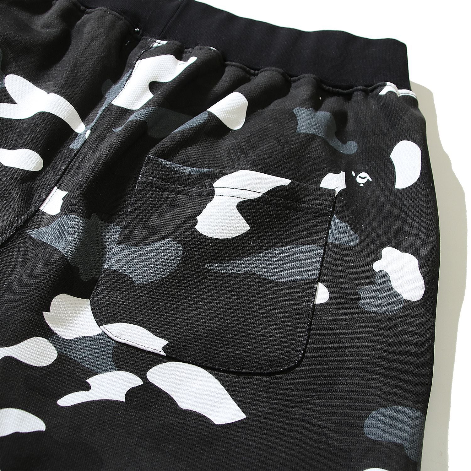 Bathing ape Bape Shorts camouflage luminous shark terry straight beach pants